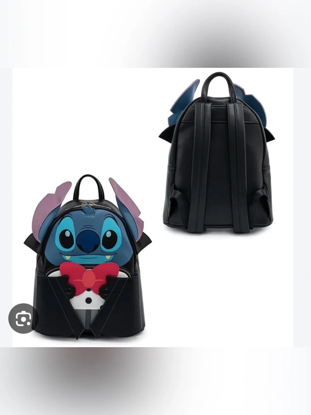 Loungefly Kids Vampire Stitch Mini Backpack in Blue, Black & Pink